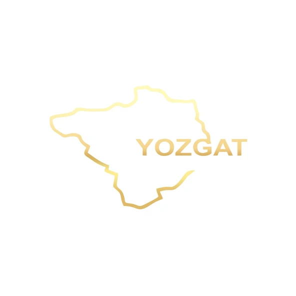 Yozgat Harita Araba Sticker 17x17 Cm Gold ürün görseli 1