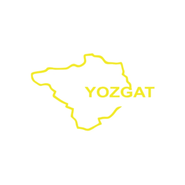 Yozgat Harita Araba Sticker 17x17 Cm Sarı ürün görseli 1