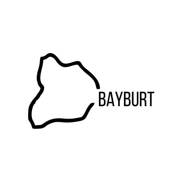 Bayburt Harita Araba Sticker 17x17 Cm Siyah ürün görseli 1