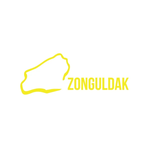 Zonguldak Harita Araba Sticker 17x17 Cm Sarı ürün görseli 1