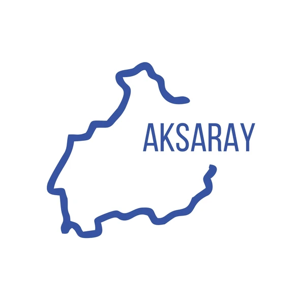 Aksaray Harita Araba Sticker 17x17 Cm Mavi ürün görseli 1