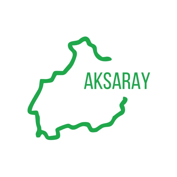Aksaray Harita Araba Sticker 17x17 Cm Yeşil ürün görseli 1