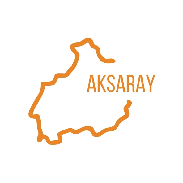 Aksaray Harita Araba Sticker 17x17 Cm Turuncu ürün görseli 1