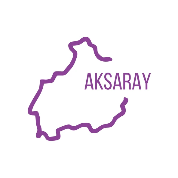 Aksaray Harita Araba Sticker 17x17 Cm Mor ürün görseli 1