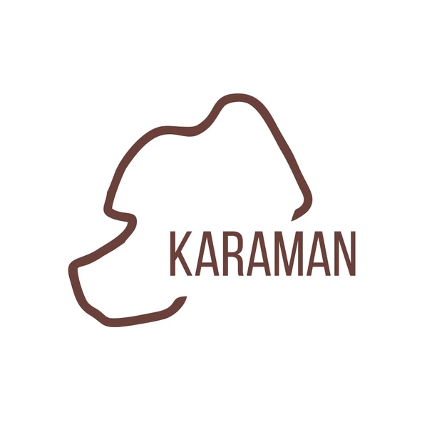 Karaman Harita Araba Sticker 17x17 Cm Kahverengi ürün görseli 1