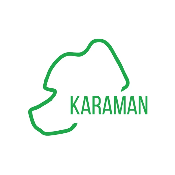 Karaman Harita Araba Sticker 17x17 Cm Yeşil ürün görseli 1