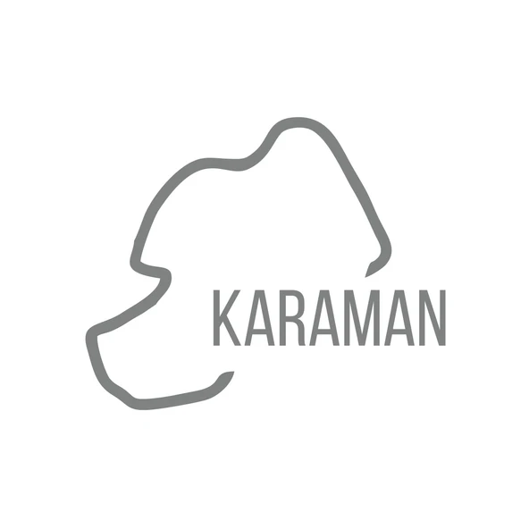 Karaman Harita Araba Sticker 17x17 Cm Gri ürün görseli 1