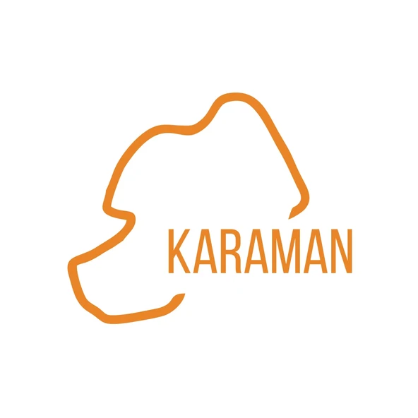Karaman Harita Araba Sticker 17x17 Cm Turuncu ürün görseli 1
