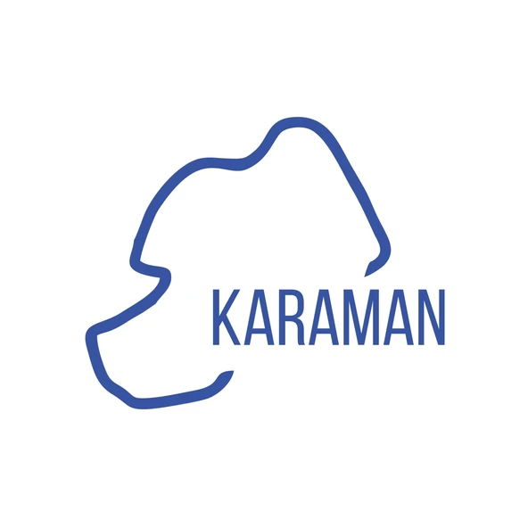 Karaman Harita Araba Sticker 17x17 Cm Mavi ürün görseli 1
