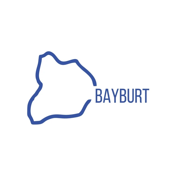 Bayburt Harita Araba Sticker 17x17 Cm Mavi ürün görseli 1