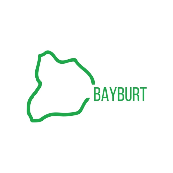 Bayburt Harita Araba Sticker 17x17 Cm Yeşil ürün görseli 1