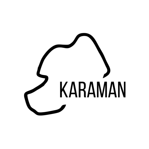 Karaman Harita Araba Sticker 17x17 Cm Siyah ürün görseli 1