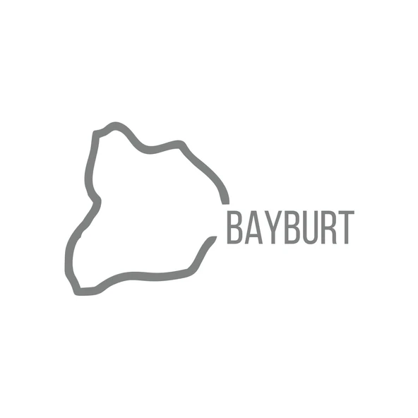 Bayburt Harita Araba Sticker 17x17 Cm Gri ürün görseli 1
