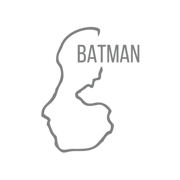 Batman Harita Araba Sticker 17x17 Cm Gri ürün görseli 1