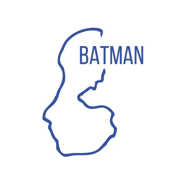 Batman Harita Araba Sticker 17x17 Cm Mavi ürün görseli 1
