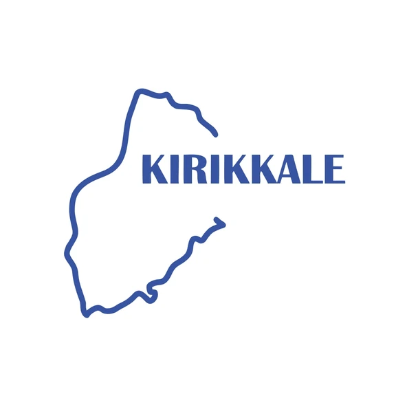 Kırıkkale Harita Araba Sticker 17x17 Cm Mavi ürün görseli 1