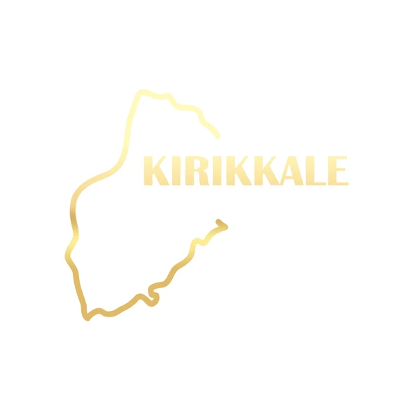 Kırıkkale Harita Araba Sticker 17x17 Cm Gold ürün görseli 1