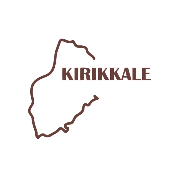 Kırıkkale Harita Araba Sticker 17x17 Cm Kahverengi ürün görseli 1