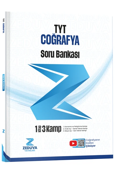 Zeduva Yayınları Coğrafyanın Kodları TYT Coğrafya 1 Kitap 3 Kamp Soru Bankası ürün görseli 1