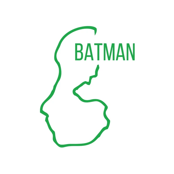 Batman Harita Araba Sticker 17x17 Cm Yeşil ürün görseli 1