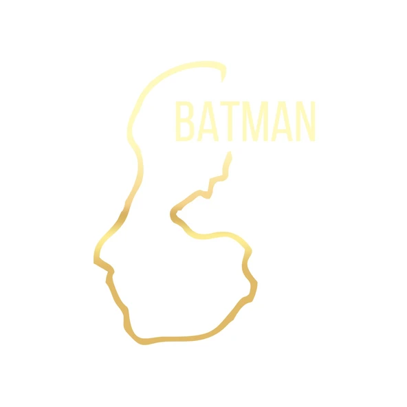 Batman Harita Araba Sticker 17x17 Cm Gold ürün görseli 1