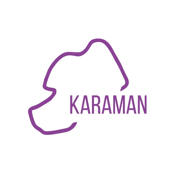 Karaman Harita Araba Sticker 17x17 Cm Mor ürün görseli 1