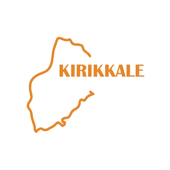 Kırıkkale Harita Araba Sticker 17x17 Cm Turuncu ürün görseli 1