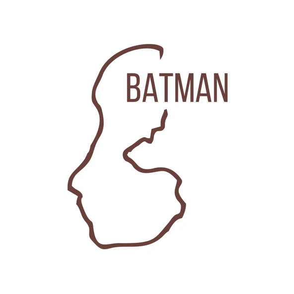 Batman Harita Araba Sticker 17x17 Cm Kahverengi ürün görseli 1