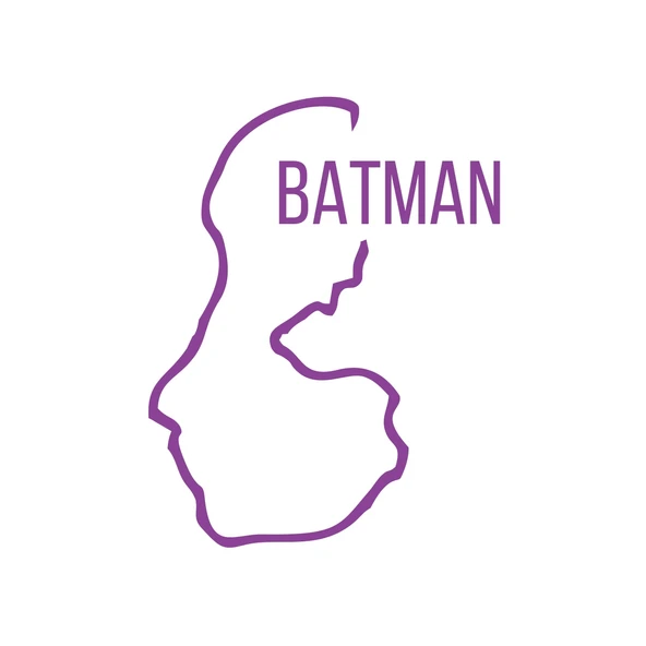 Batman Harita Araba Sticker 17x17 Cm Mor ürün görseli 1
