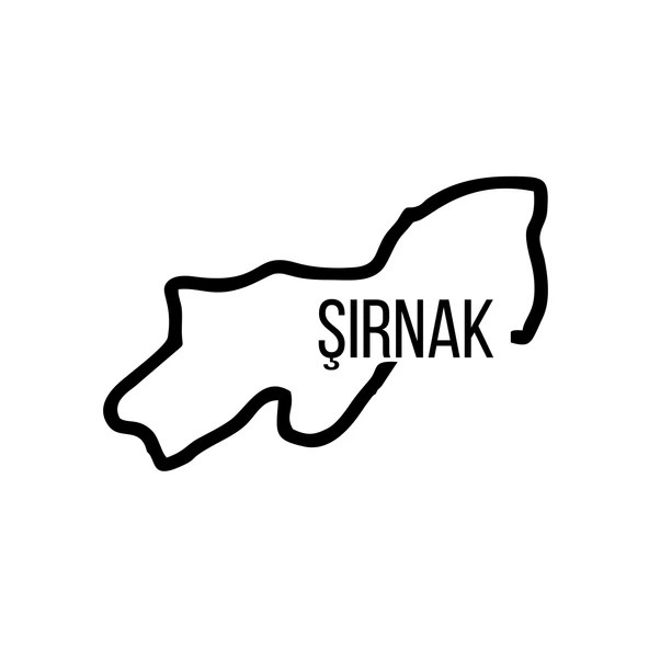 Şırnak Harita Araba Sticker 17x17 Cm Siyah ürün görseli 1