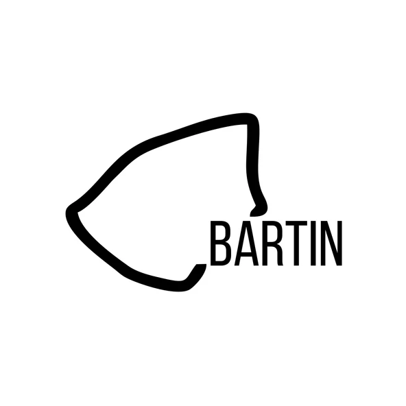 Bartın Harita Araba Sticker 17x17 Cm Siyah ürün görseli 1