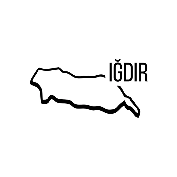 Iğdır Harita Araba Sticker 17x17 Cm Siyah ürün görseli 1