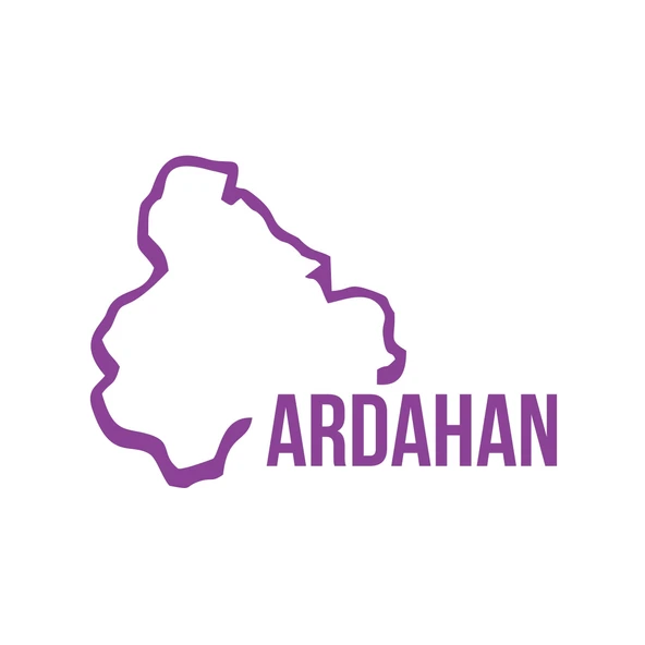 Ardahan Harita Araba Sticker 17x17 Cm Mor ürün görseli 1