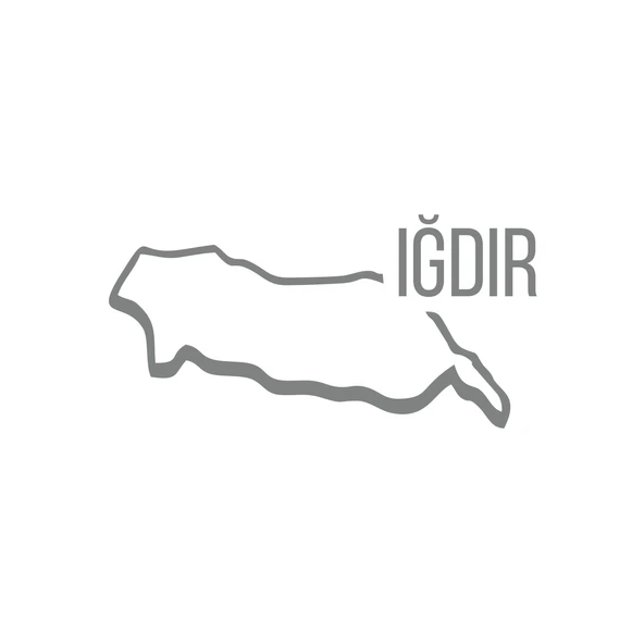 Iğdır Harita Araba Sticker 17x17 Cm Gri ürün görseli 1