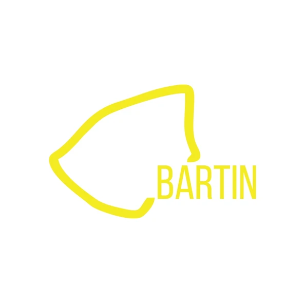 Bartın Harita Araba Sticker 17x17 Cm Sarı ürün görseli 1