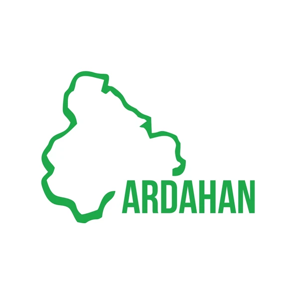 Ardahan Harita Araba Sticker 17x17 Cm Yeşil ürün görseli 1