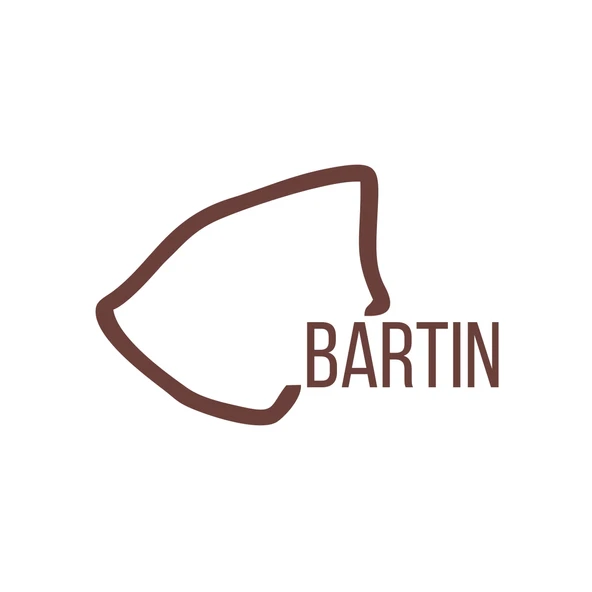 Bartın Harita Araba Sticker 17x17 Cm Kahverengi ürün görseli 1
