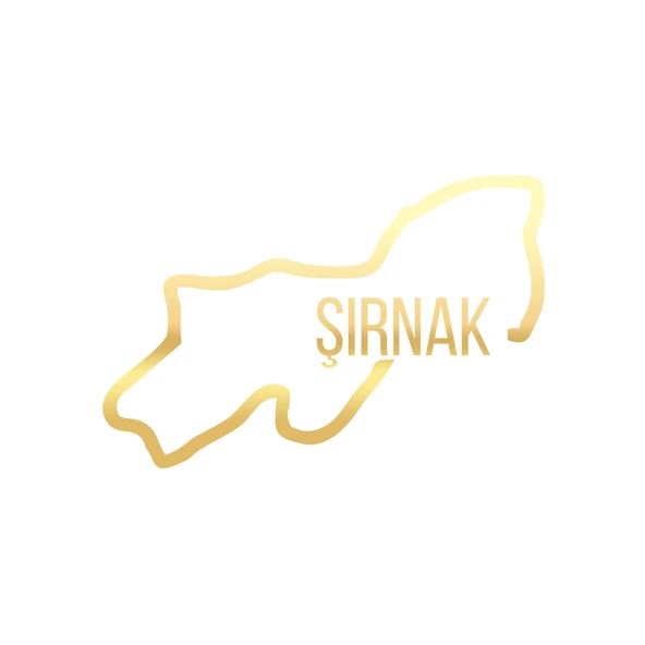 Şırnak Harita Araba Sticker 17x17 Cm Gold ürün görseli 1