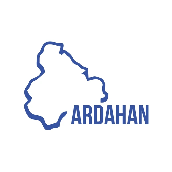 Ardahan Harita Araba Sticker 17x17 Cm Mavi ürün görseli 1