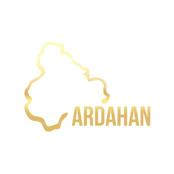 Ardahan Harita Araba Sticker 17x17 Cm Gold ürün görseli 1