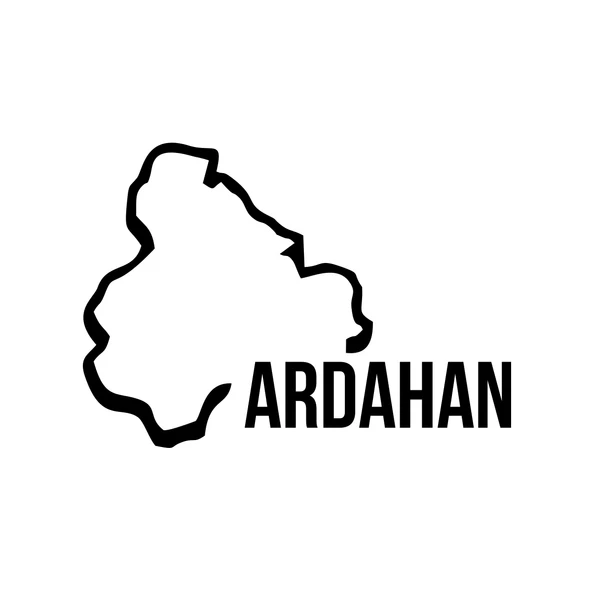 Ardahan Harita Araba Sticker 17x17 Cm Siyah ürün görseli 1