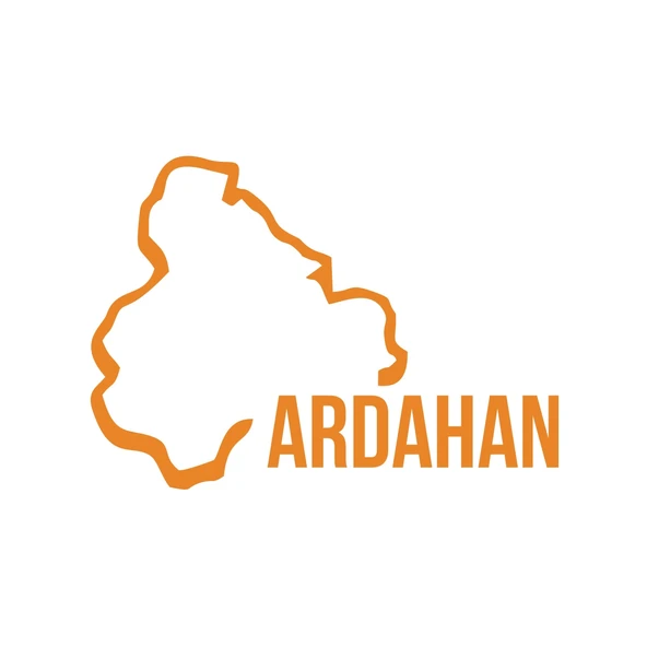 Ardahan Harita Araba Sticker 17x17 Cm Turuncu ürün görseli 1