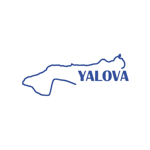 Yalova Harita Araba Sticker 17x17 Cm Mavi ürün görseli 1