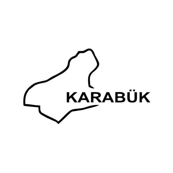 Karabük Harita Araba Sticker 17x17 Cm Siyah ürün görseli 1