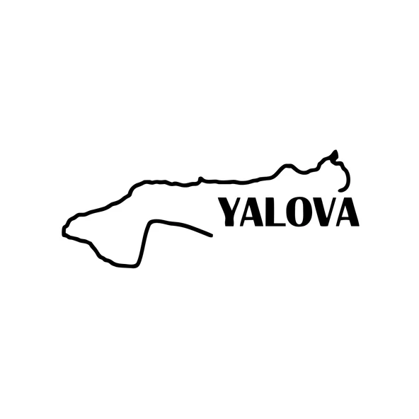 Yalova Harita Araba Sticker 17x17 Cm Siyah ürün görseli 1
