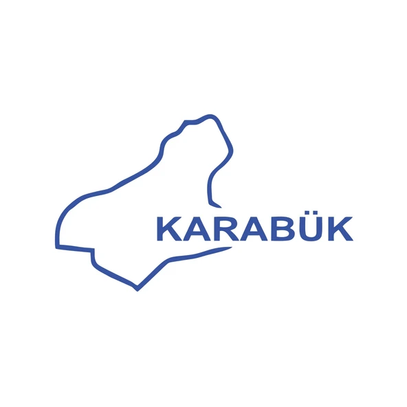 Karabük Harita Araba Sticker 17x17 Cm Mavi ürün görseli 1