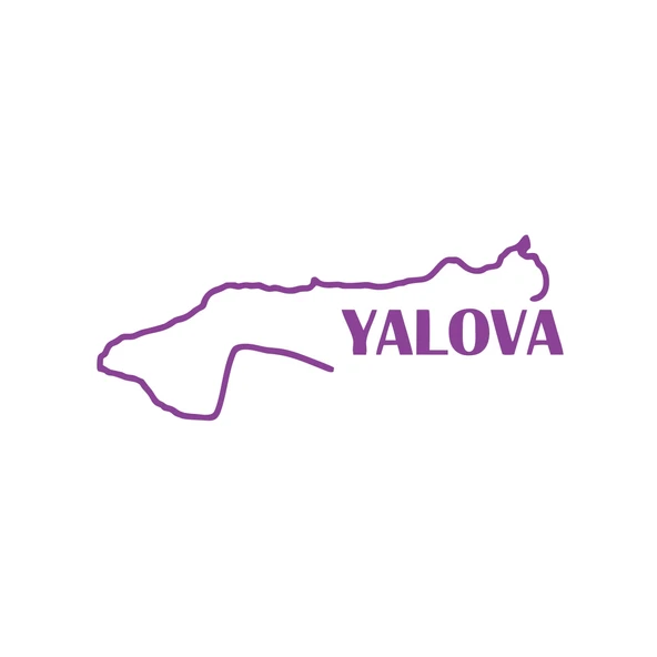 Yalova Harita Araba Sticker 17x17 Cm Mor ürün görseli 1
