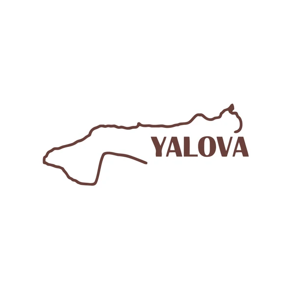 Yalova Harita Araba Sticker 17x17 Cm Kahverengi ürün görseli 1