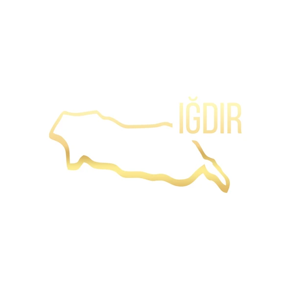 Iğdır Harita Araba Sticker 17x17 Cm Gold ürün görseli 1