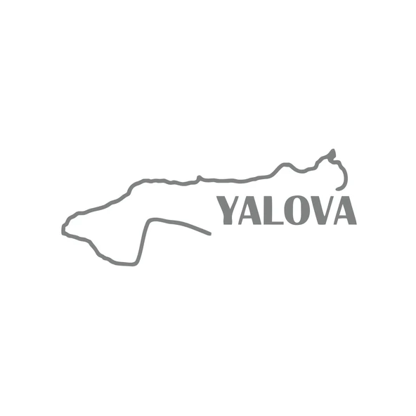 Yalova Harita Araba Sticker 17x17 Cm Gri ürün görseli 1